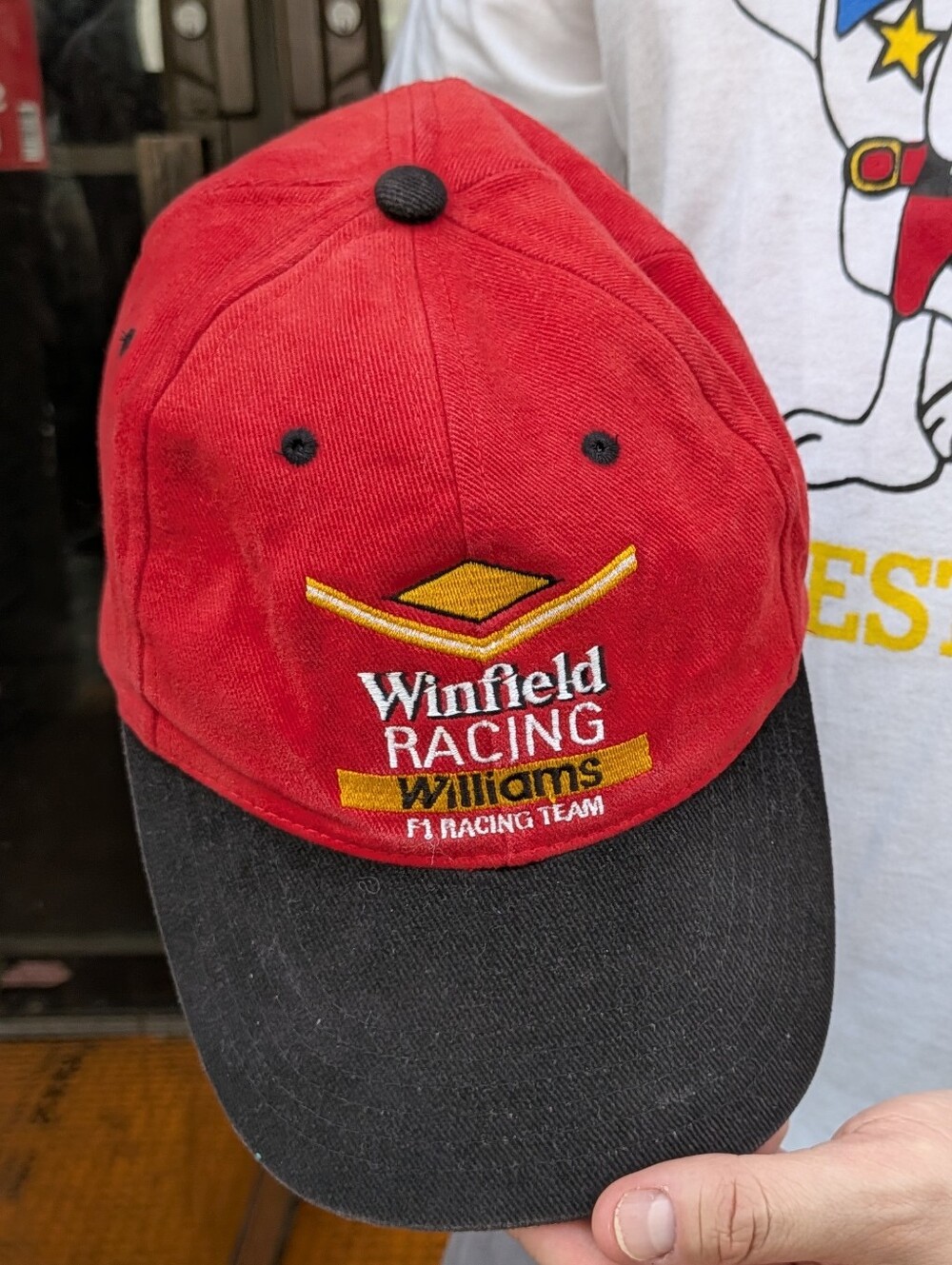 Vintage Red and Black Winfield Racing Williams Baseball Cap